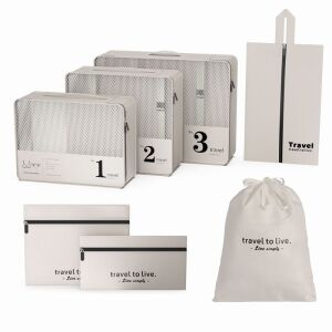 Komplett 7 részes utazó rendszerező szett, csomagolási megoldások - Bőrönd kiegészítő