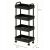 Kerekes polcok 4 szintes, fekete, gurulós tárolókocsi méretei