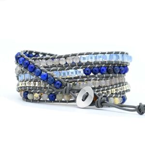 Wrap karkötő Lapis Lazuli II