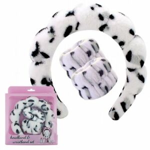 Fehér Leopard kozmetikai fejpántok és karkötők szett nőknek O540BSZ 143570413 - Fejpánt, fejkendő