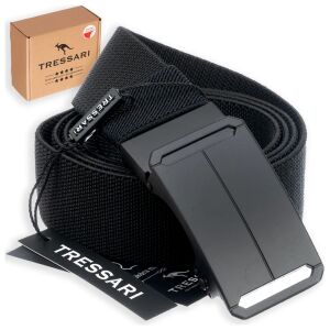 Fekete TRESSARI rugalmas pánt automatikus csattal a biztonság és a rögzítés érdekében