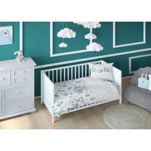 Pamut ágynemű 160x200 koala maci türkiz baba ágynemű cipzárral 3269 B KARO Dreamland 143570963 - Ágynemű - baba