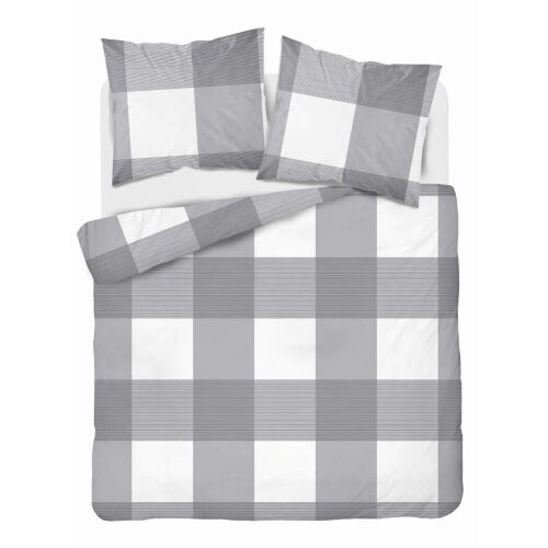 Flanel ágynemű 220x200 szürke kocka 4944 A Flanel 2024