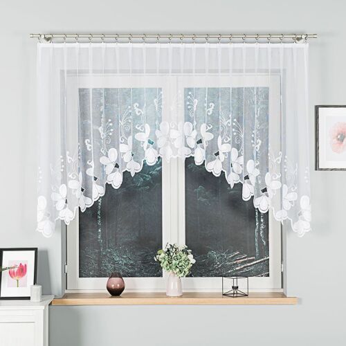 TEODORA Kész jacquard függöny, szélesség 300 x magasság 120 cm, szín 001 fehér 005099/FBL/001/300120/1