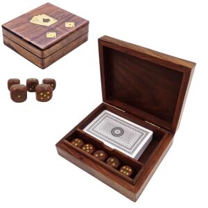 Kocka és kártyák fadobozban - WB114AZ