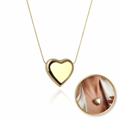 14k aranyozott sebészeti acél nyaklánc HEART NST2177