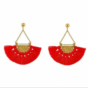 SEO terméknév: Red Bojt Hoop fülbevaló K647CZE - Elegáns ékszer minden alkalomra