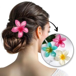 Hajcsat XL CLIPS rózsaszín ombre virág 6 cm SP403 143573122 - Hajcsat, hajráf