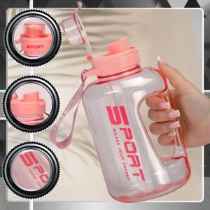 Tressari 1.7L Sport Kulacs Ergonomikus Csutorával és Szilikon Tömítéssel, Rózsaszín - Kulacs