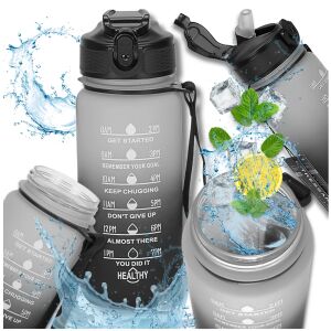 TRESSARI 600ml BPA-mentes kulacs időjelzőkkel és gyümölcs infúzióval - Kulacs