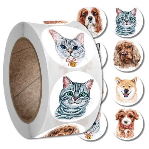 Színes állatmatricák 500 db-os tekercsen barkácsoló gyerekeknek 143573850