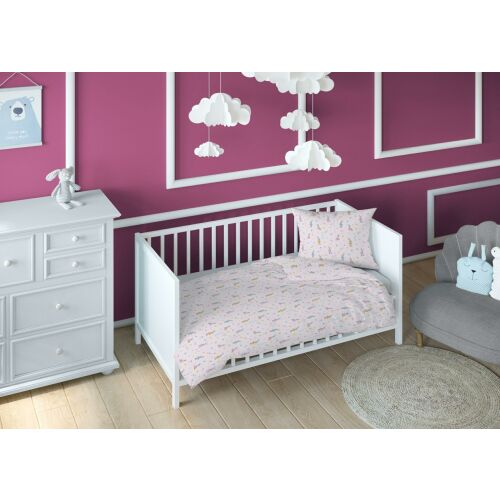 Pamut ágynemű 140x200 nyúl balett rózsaszín gyerek ágynemű cipzárral 3810 A KARO Dreamland 143573922