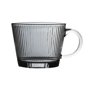 Nagy hornyolt üvegpohár grafitszürke 380 ml 1 db 177 SZK