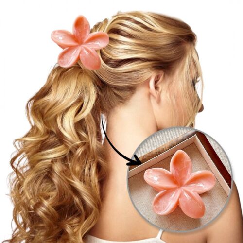 XL narancssárga márvány hajcsatoló virág 7,5 x 8 cm SP400 143574381