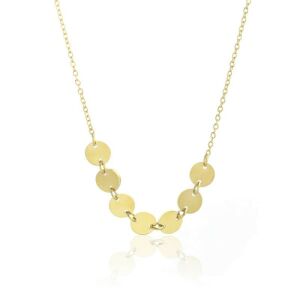 Arany sebészeti acél nyaklánc női NST1027 modellel