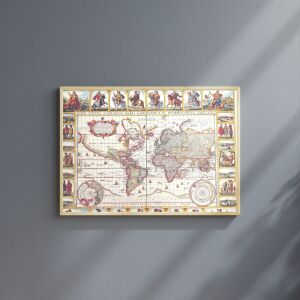 Történelmi világtérkép - 56 x 45 cm - Piscator 1652 - M1652 143574518 - Poszter