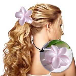 XL márvány lila hajcsatoló virág 7,5 x 8 cm SP399