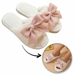 Meleg szigetelt papucs masnival, csúszásmentes, 38-as méret, PAN06R38 modell 143574589 - Női házicipő