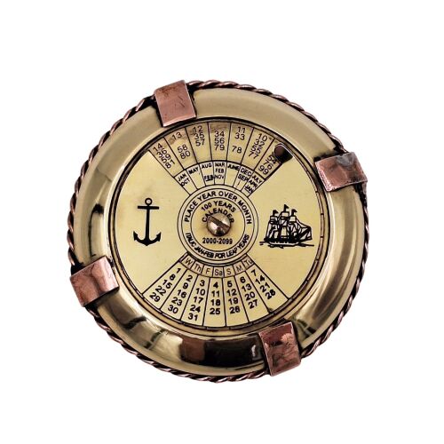 Elegáns tengeri sárgaréz naptár - NI1422 143574755