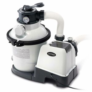 INTEX 26644 Sandfilterpumpe 5700 l/h mit Filterkugeln für die effiziente Poolreinigung 143575155 - Sandfilter