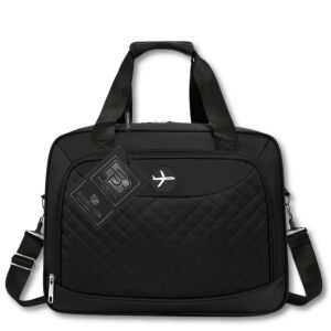 BAD&BAGS fekete üzleti utazótáska címkével - Utazótáska