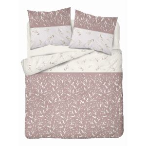Flanel ágynemű 220x200 púder rózsaszín levelek 4942 B Flanel 2024 143575480 - Ágynemű - ifjúsági és felnőtt
