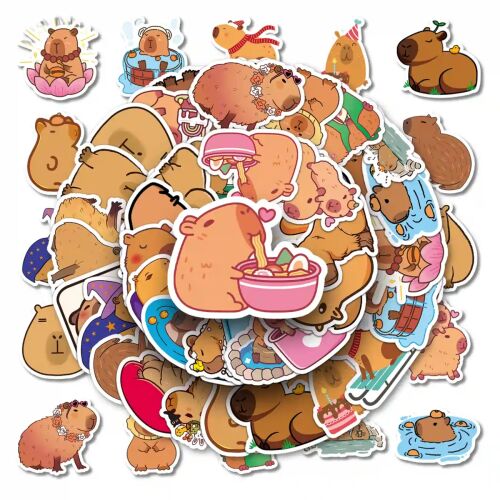 50 db színes motivációs Kapybara matrica gyerekeknek - Ideális barkácsprojektekhez 143575588