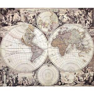 Történelmi világtérkép 1686. - G. Valck - Reprint - M1686