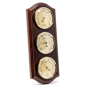 Időjárás állomás Fischer 9176-22 - Barométer Higrométer hőmérő Fa állvány | 9176-22