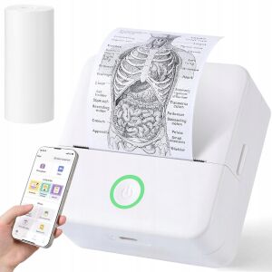 Mini imprimantă termică portabilă fără fir pentru fotografii și note, imprimare desen anatomic - Imprimante mobile
