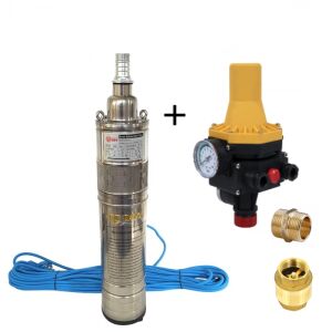 Ponorné čerpadlo DDT QGD120 kompletná sada s Presscontrol LS6, nerezová oceľ, 20m kábel - DDT