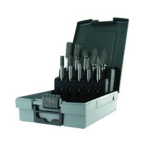 10316070005 Zestaw 10 frezów węglikowych do twardych metali, mocowanie 6 mm 143587264 - Zestaw narzędzi