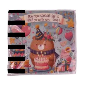 Serwetki urodzinowe z nadrukiem misia - 20 szt. 143587374 - Serwetki