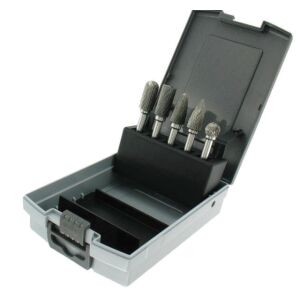 10316070002 Set 5 freze din carbura pentru metal dur prindere 6 mm 143587389 - Seturi scule și Scari