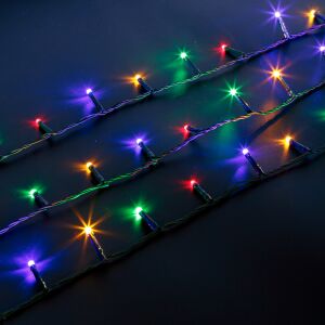 Közelkép a Bewello Színes LED Fényfüzérről, 600 LED, 30m hossz - Bewello