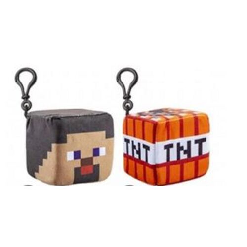 Minecraft Plüss Kocka Kulcstartó Többféle - Kulcstartó