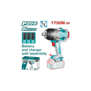 TOTAL Tools Li-ion akkus ütvecsavarozó 1750Nm/3/4″/ INDUSTRIAL (akkumulátor nélkül)