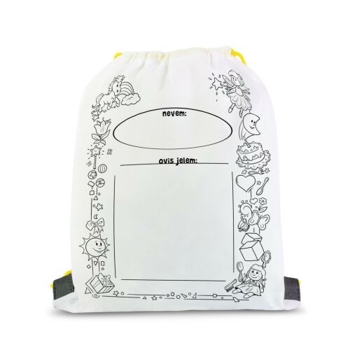 Színezhető tornazsák - 4 filccel - 33 x 27 cm 143605054