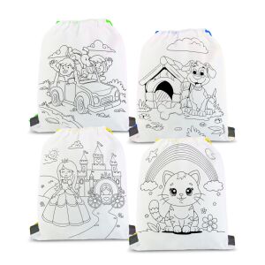 Színezhető tornazsák - 4 filccel - 33 x 27 cm - 4 féle 143605055 - Tornazsák