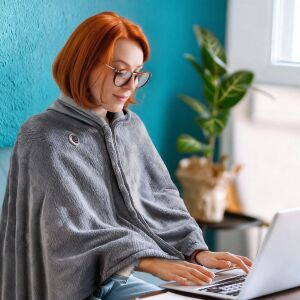 Fűthető USB -s takaró - 150 x 80 cm - 40 - 52°C - szürke