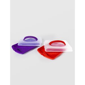 Enger műanyag sütemény tartó 45x30x10, vegyes színekben