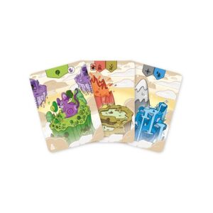 Különös világ a felhők felett játékkártyák, szeszélyes lebegő szigeteket és lényeket ábrázolva - Gémklub