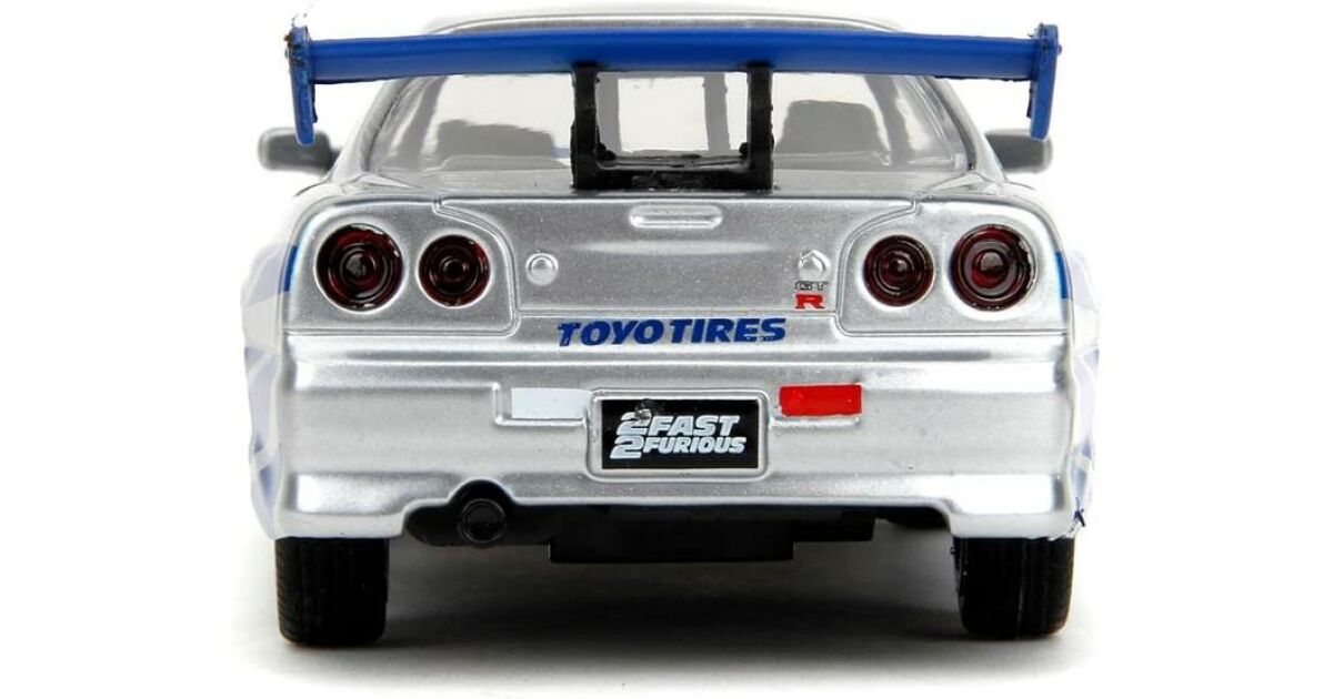 Jada Fast & Furious Brian's Nissan Skyline GT-R R34 Turquoise 1/24 Scale Diecast Model