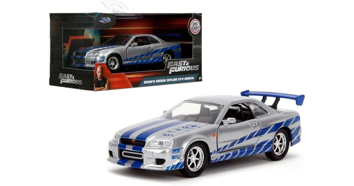 Brian's Nissan Skyline GT-R Fast & Furious Jada 1/24 Rychle a zběsile