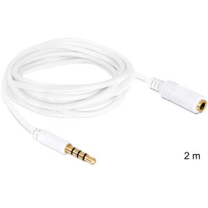 Delock audio sztereo Jack 3.5 mm apa / anya IPho 4 pin kábel, 2 m (84482) 143610460 - Delock
