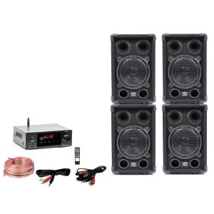 Speaker Set PARTY-S (1600W) Erősítő + Hangfal szett + Kábelek 143611568 - Audio