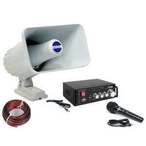 Thunder HSX-827 Tölcséres autós kihangosító szett, hangosbemondó 50W &#8211; MIKROFON 143611632 - Megafon