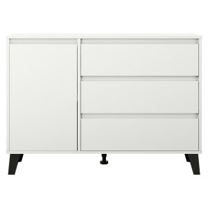 Komód, fehér, BOGAN NEW 1D3S