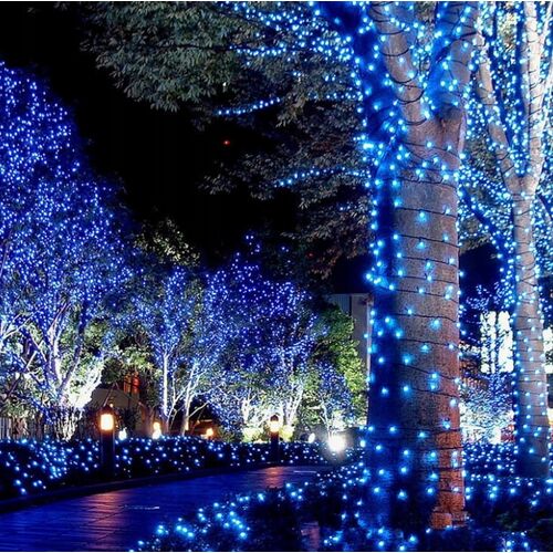 Сини гирлянди за открито и закрито 20 м, 90 LED с щепсел, 8 програми 143625156