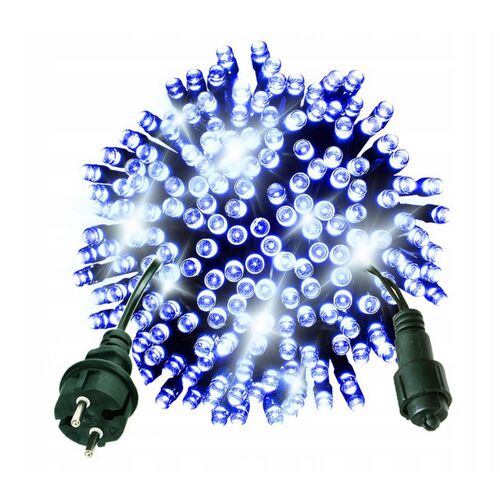 Kültéri Beltéri Blaue Lichterkette 140 LED-Leuchten mit Netzstecker und Verbinder